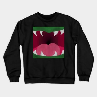 Monster Mouth Halloween Teeth Design Crewneck Sweatshirt